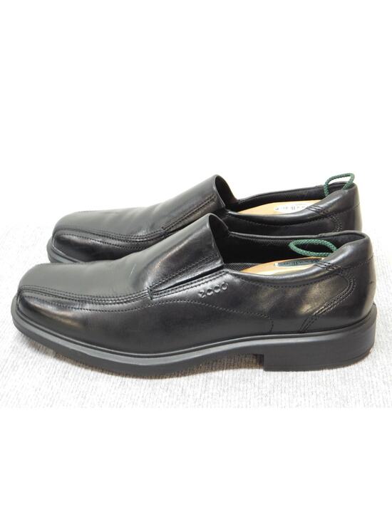 Ecco Dress Shoes Mens Size 10.5 Black Leather Slip On Comfort Oxford Work